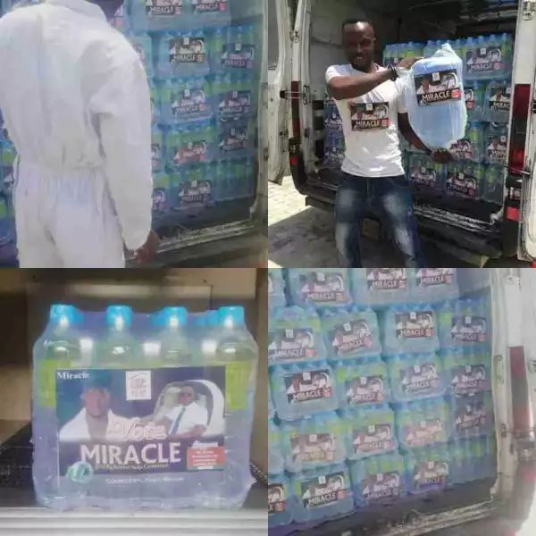 BBNaija: Fans Campaign For Miracle With Bottled Water (Photo)